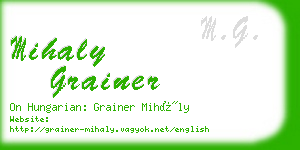 mihaly grainer business card